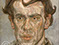 Lucian Freud "A Young Painter" 1957-1958 Oil on Canvas 40.8cm x 39