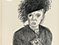 Lucian Freud 'Ada" 1948 Conte on Paper 22.8cmx14cm