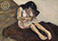 Lucian Freud "Annie Reading" 1969 17.8cmx25cm