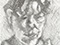 "Dark Haired Neighbour" 2011 Charcoal on primed canvas 39.5cmx27cm