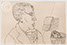 Lucian Freud 'David gascoyne' 1942 Ink on Paper 12cmx18cm