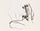 Lucian Freud 'Drawing for Naked Man with a Rat (lll)' c1977 Ink on Paper 49.5cmx35