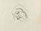 Lucian Freud 'Drawing for Sleeping by the Lion Carpet' c1996 Charcoal on paper 55cmx43cm