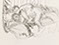 Lucian Freud 'Drawing of Francis Bacon's 'Two Figures'' c1998 Charcoal on paper 41cmx29cm