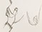 Lucian Freud 'Drawing of Hand upon Breast' c2000 Charcoal on paper 41cm x 28.5cm
