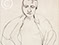 Lucian Freud 'Francis Bacon (lll)' 1951 Crayon and Chalk on Paper 54.7cmx42cm