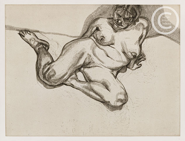 Lucian Freud "Girl Sitting" 1987 Etching (ed of 50) 53cmx70.5cm