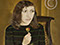 Lucian Freud "Girl with Roses"&nbsp; 1947-48&nbsp; Oil on Canvas&nbsp; 105.5cm x 74.5cm 