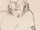 Lucian Freud 'Head and Shoulders of a Girl' 1977 Pencil on Paper 19.6cmx24.7cm