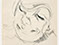 Lucian Freud 'Head of a Woman Laughing' 1954 Crayon on paper 26.3cmx17.8cm