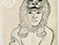 Lucian Freud 'Hercules' 1948 Ink on Paper 21.6cmx14cm