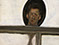 Lucian Freud "Interior with Hand Mirror (Self Portrait)" 1967 Oil on Canvas 25.5cmx17