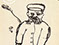 Lucian Freud 'Jimmie (Ghillie at Loch Ness)' 1943 Ink on Ppaer 18cmx11.7cm