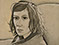 Lucian Freud 'La Voisine" 1947 Conte on Paper 41.5cmx34.5cm