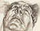 Lucian Freud 'Lord Goodman' 1985 Charcoal on Paper 33cmx26.7cm