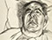 Lucian Freud 'Lord Goodman' 1985 Charcoal on Paper 64.2cmx47.7cm