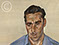 Lucian Freud "Man in a Blue Shirt" 1965 Oil on Canvas 59.7cm x 59cm