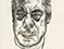 Lucian Freud 'Man with Head Wounds' 1981 Charcoal and Crayon on Paper 33cmx25cm