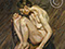 "Naked Girl Perched on a Chair" 1994 Oil on Canvas 120cmx76cm