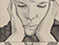 Lucian Freud 'Narcissus' 1949 Ink on paper 22.3cmx14.5cm