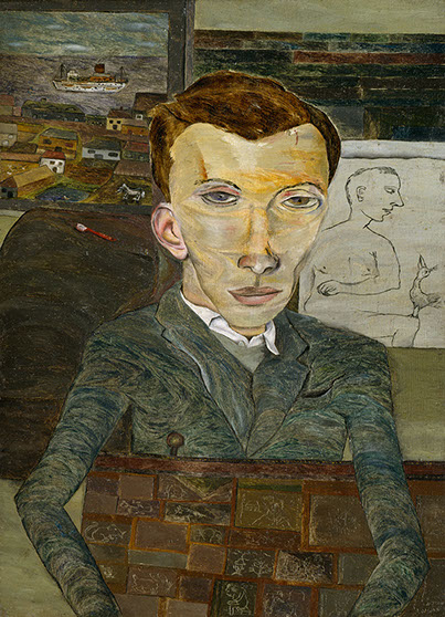Lucian Freud "Peter Watson"&nbsp; 1941&nbsp; Oil on Canvas&nbsp; 35.5cm x 25.5cm 