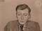 Lucian Freud 'Peter Watson' 1945 Conte, Charcoal and Chalk on paper 36cmx48.1cm