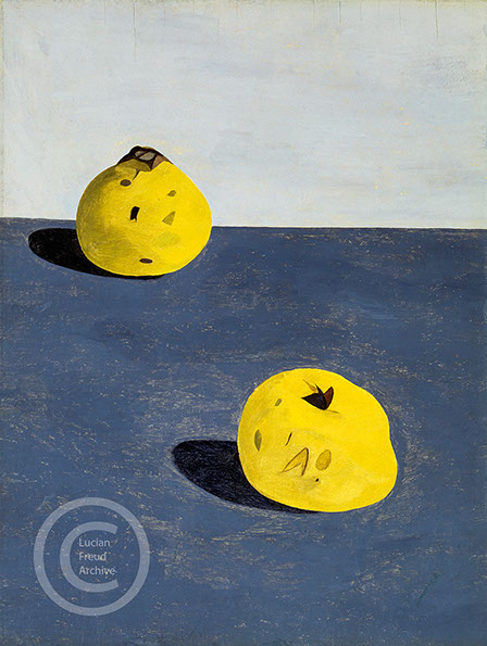Lucian Freud "Quinces"&nbsp; 1944&nbsp; Oil on Panel&nbsp; 23.7cm x 17.8cm&nbsp;&nbsp; 