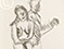 Lucian Freud 'Self Portrait with Model (llll) c2001 Charcoal on Paper 41cm x 28.5cm