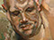 "Small Head of Leigh Bowery" 1995 Oil on Canvas 29.5cmx20.3cm