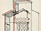 Lucian Freud 'Study for the Birds of Oliver Laronde (4)' Ink and Crayon on Paper 26cmx18.5cm