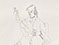Lucian Freud 'The Musician' 1940's Ink on Paper 34cmx24cm
