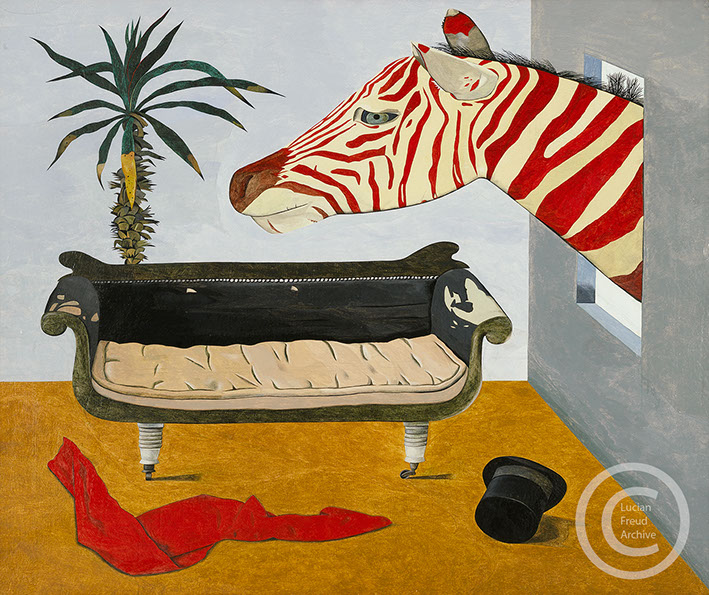 Lucian Freud "The Painter’s Room"&nbsp; 1944&nbsp;&nbsp; Oil on canvas&nbsp; 62.2cm x 76.2cm