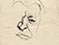 Lucian Freud 'The Painter's Father (l)' c1965 Ink on Paper 21.2cmx14.5cm