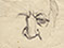 Lucian Freud 'The Painter's Father (ll)' c1965 Ink on Paper 21.3cmx14.5cm