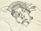 Lucian Freud 'Woman Resting' c1970 Pencil on Paper 25.4cmx18cm