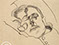 Lucian Freud 'Woman with Eyes Closed' c1973 Pencil on Paper 20cmx18.5cm