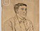 Lucian Freud 'Young Man with Arms Folded' 1944 Conte and Crayon on Paper 50cmx33cm